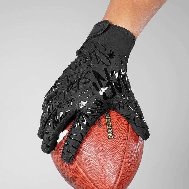 Basic Black Sticky Football Receiver Gloves for wholesale on Faire