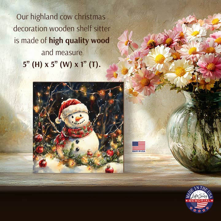 LifeSong Milestones - Wholesale Christmas Decoration - Vintage Snowman Shelf Decoration for Rustic Christmas Decor1
