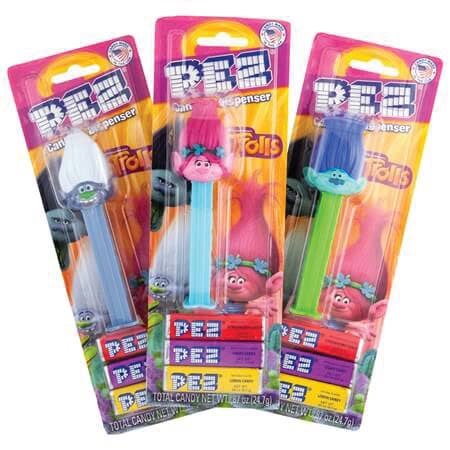 Grandpa Joe's Candy Shop - Vente Bonbons durs - Carte blister Pez - Trolls Candy & Dispenser