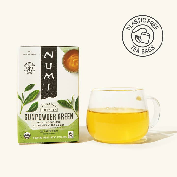 Numi Tea - Wholesale Tea Bags - Gunpowder Green (6 18-count boxes)0