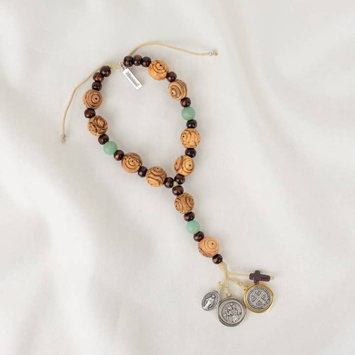 Door Hanger Blessing with Olive wood and Gemstones for wholesale by My Saint My Hero