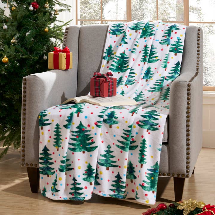 Bed Bath Fashions - Wholesale Throw Blanket - Kathy Ireland Christmas Flannel Fleece Plush Throw Blanket2