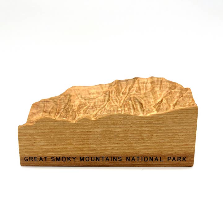 Topographie en bois du parc national des Great Smoky Mountains pour la vente par mosey design
