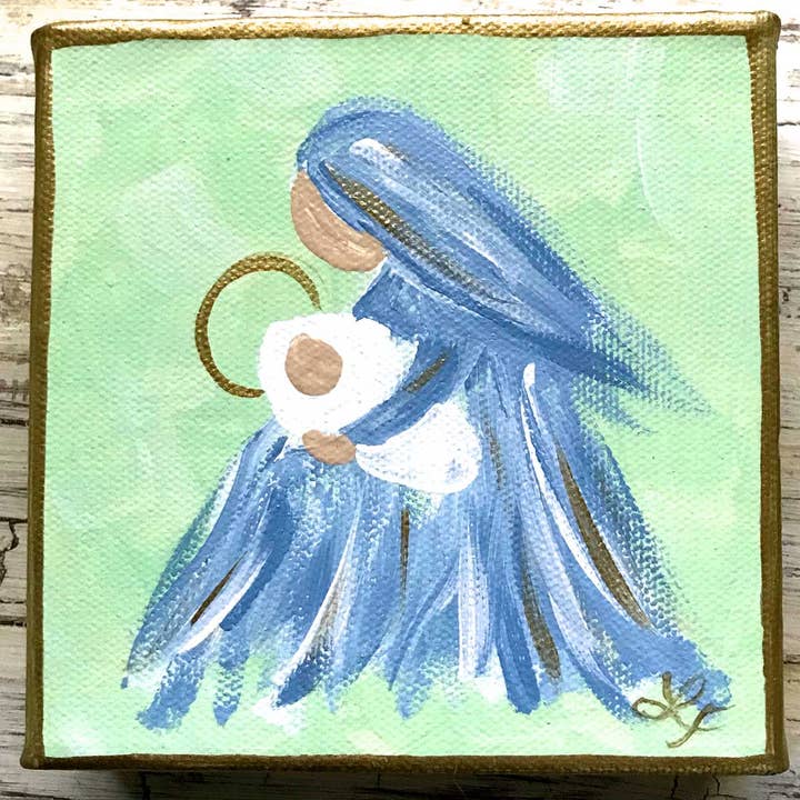 Mary and Baby Jesus Painting for wholesale by Lemondaisy Design