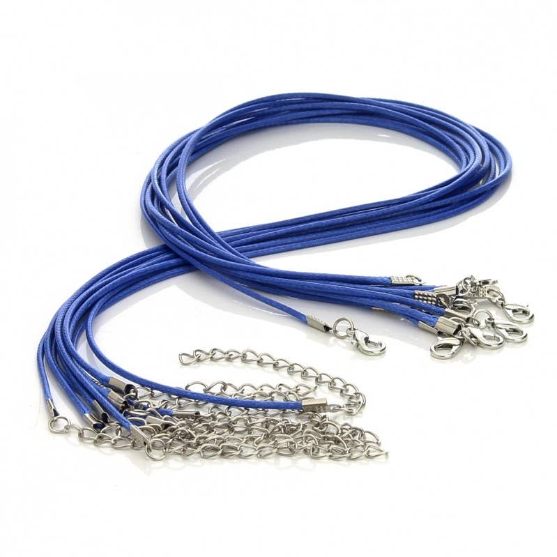 UniArt - Wholesale Knutselbenodigdheden - Set van 10 gewaxte nylondraad koorden van 1,5 mm met verlengketting1