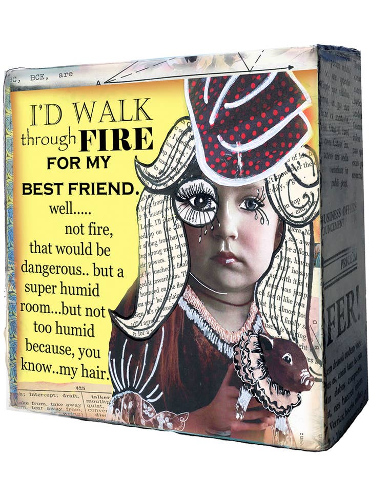 G169 Walk Thru Fire Mini Canvas for wholesale by Erin Smith Art