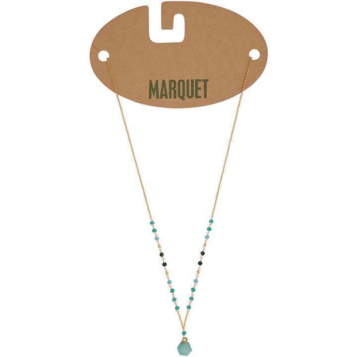 Nicki Geometric Pendant Necklace with Printed Retail Price for wholesale by Marquet