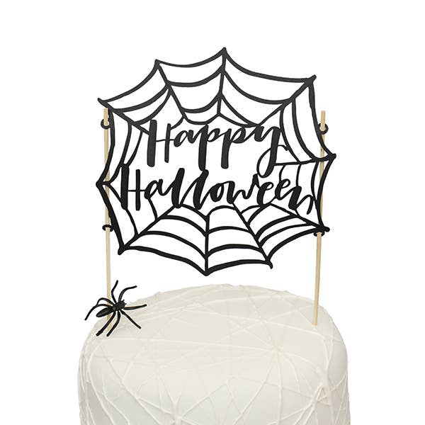 Happy Halloween Décoration de gâteau en papier (noir) pour la vente par Alexis Mattox Design