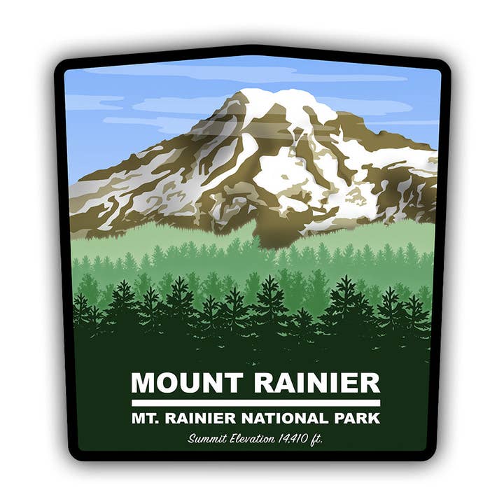 Mt. Rainier Dekal för wholesale av HackStickers