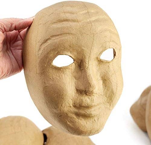Factory Direct Craft - Wholesale DIY Craft Kit - Paper Mache Mask – Blank Face for Creativity and Expression4