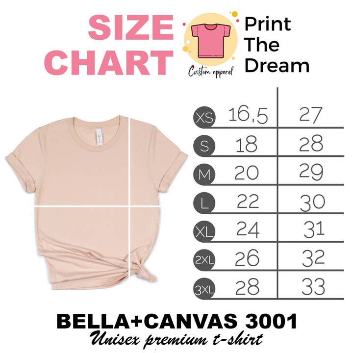 Print The Dream – wholesale T-shirt – Unisex – Bella Canvas 3001 Unisex Soft Shirts