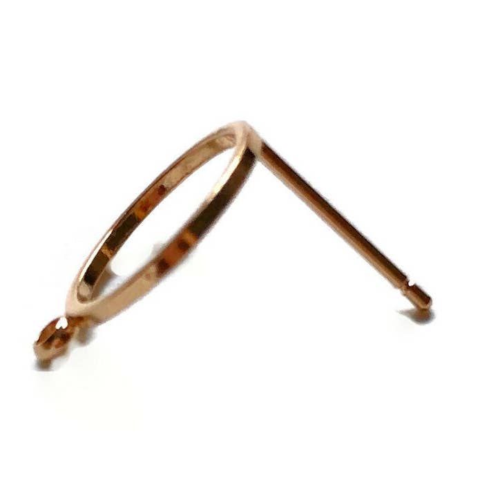 Lot de 4 boucles d'oreilles créoles en laiton doré de 12 mm pour la vente par Crafters Resort