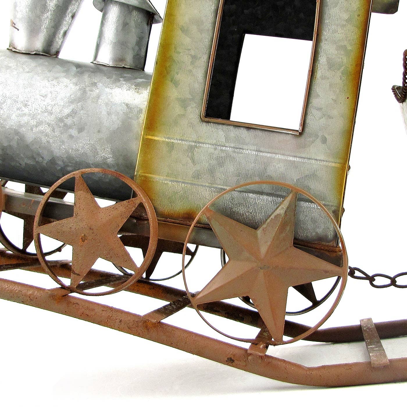 Zaer Ltd. International - Wholesale Christmas Decoration - 36" Long Galvanized Christmas Train "HO HO HO"10