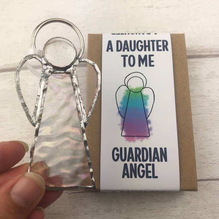 GlassHouse Design - Wholesale Zonnevanger - Daughter To Me Angel - Handgemaakt glas in lood cadeau