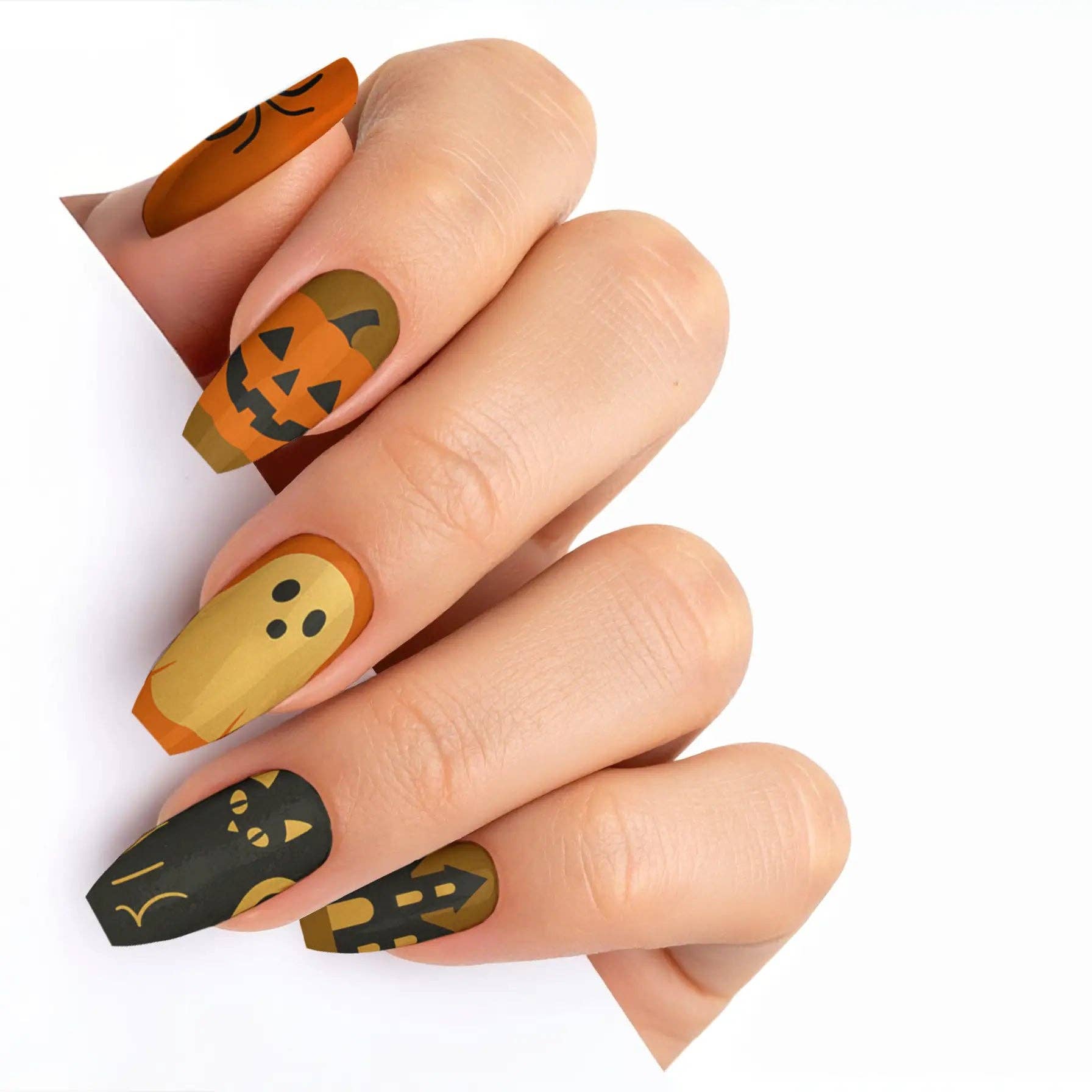FYNE BODY - Wholesale Press-on/fake nails - Ghoul's Gold Glamour Halloween Press-On Nails17