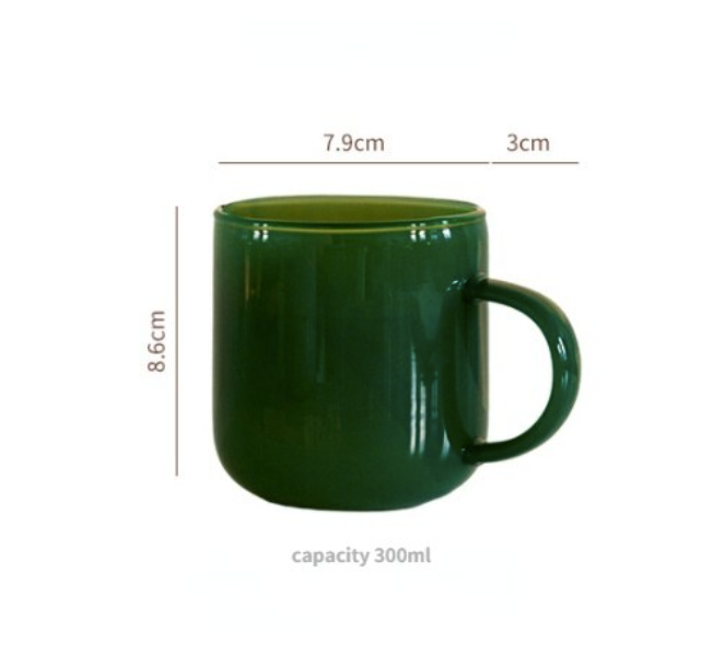 IVORE.GROUP (We cover All Import duty) - Wholesale Coffee Mug - Retro Jade Glass Cup3