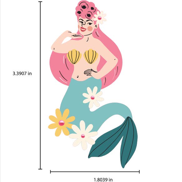 Lipstick & Chrome - Wholesale Brooch - Pearl the Mermaid Brooch by Marla VonDuta x Lipstick & Chrome6