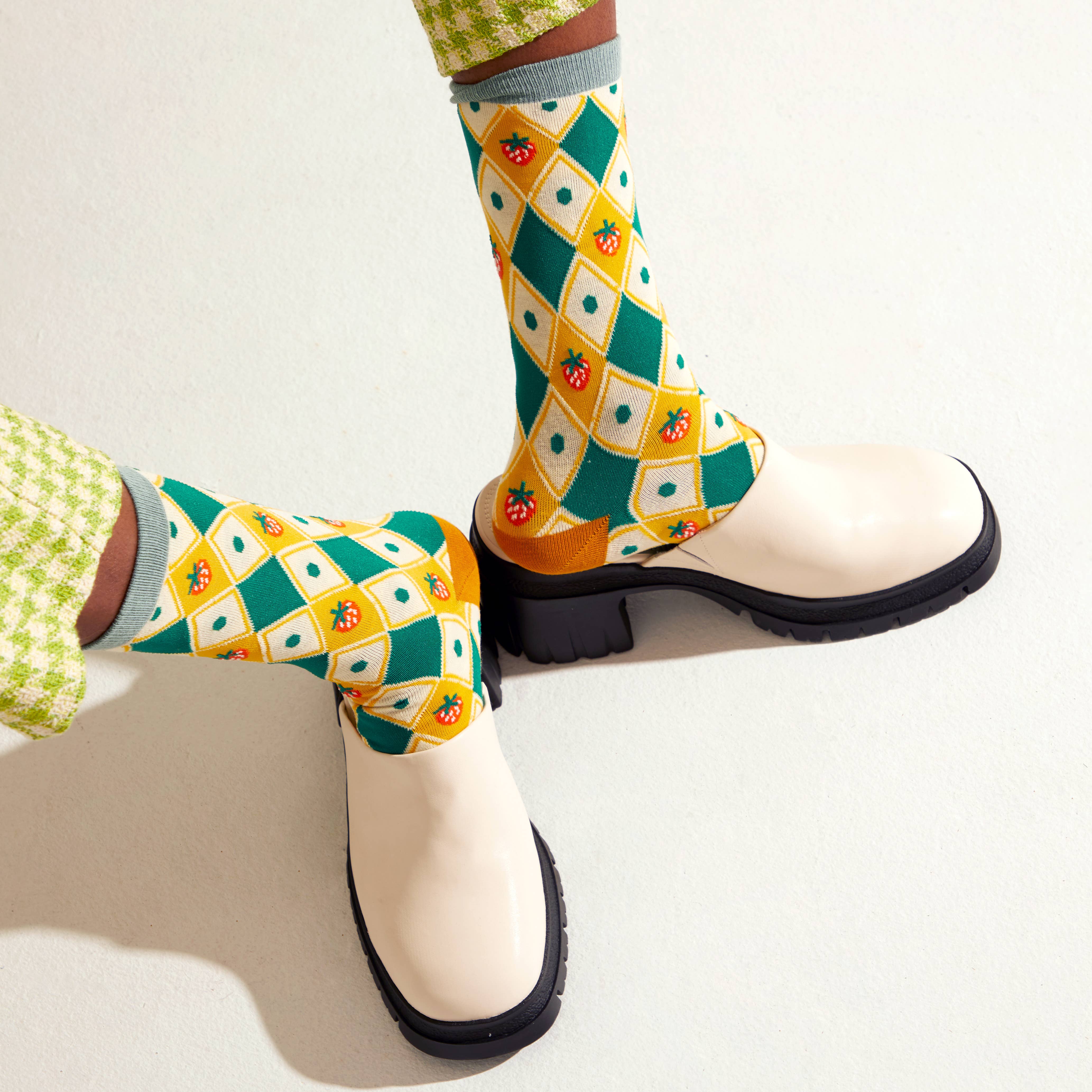 Rainbow Unicorn Birthday Surprise - Wholesale Socks - Women's - Johanna Whimsical Pattern Crew Socks – Flowers, Smiles & Mor5