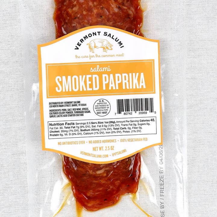 Vermont Salumi - Wholesale Salami - Smoked Paprika Sliced Salami