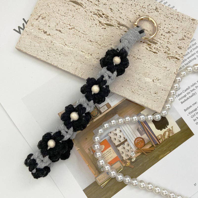 WEST AUSSIE SUPPLIES - Vente Porte-clés – femme - Porte-clés et lanière de téléphone en forme de fleur de marguerite au crochet3