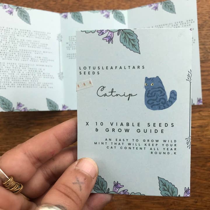 Organiske katteurtfrø - Seed & Grow Guide - Perfekt til kæledyr for engroshandel hos lotusleafaltars