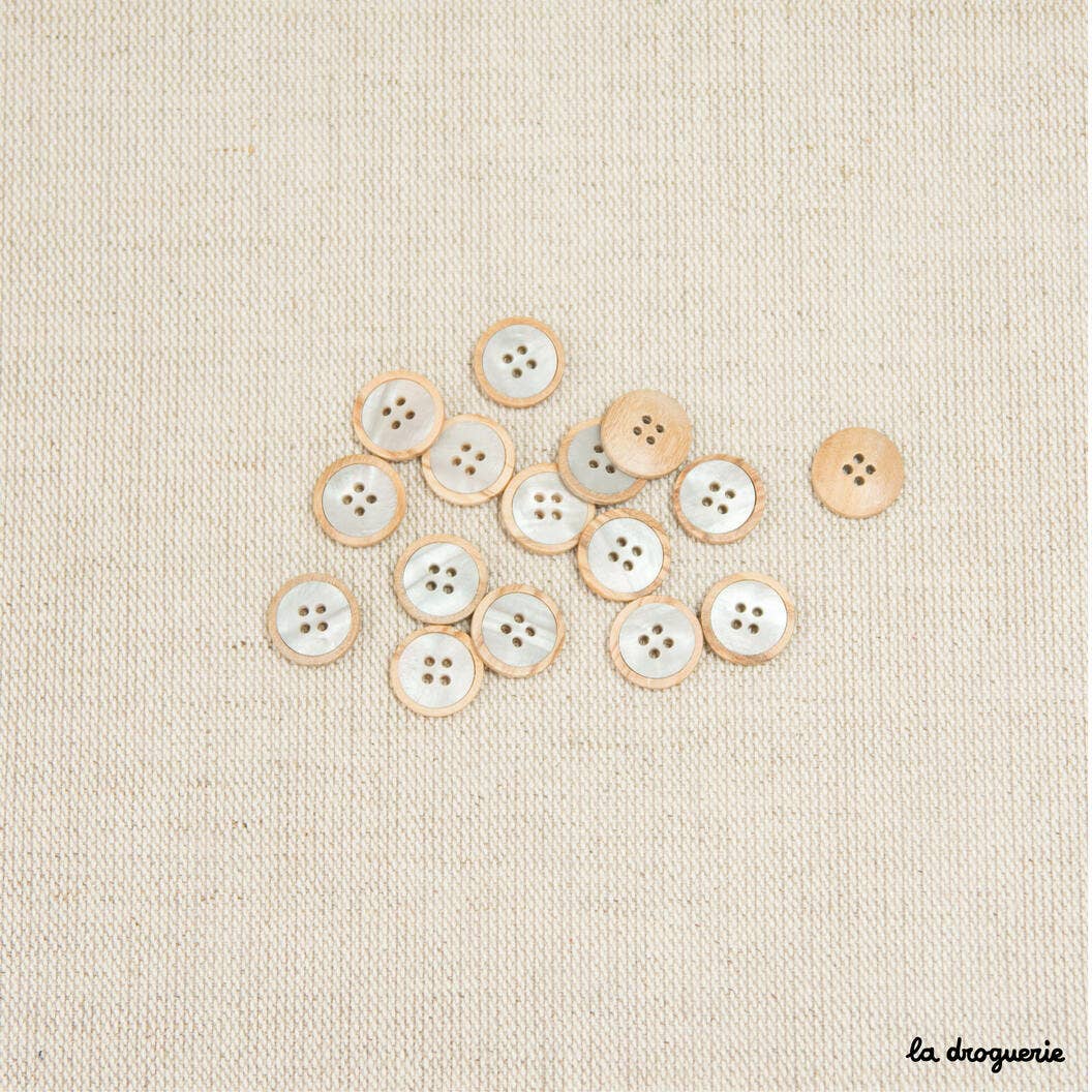 LA DROGUERIE - Wholesale Sewing Button/Snap - 13 mm Saloon 4-hole button0