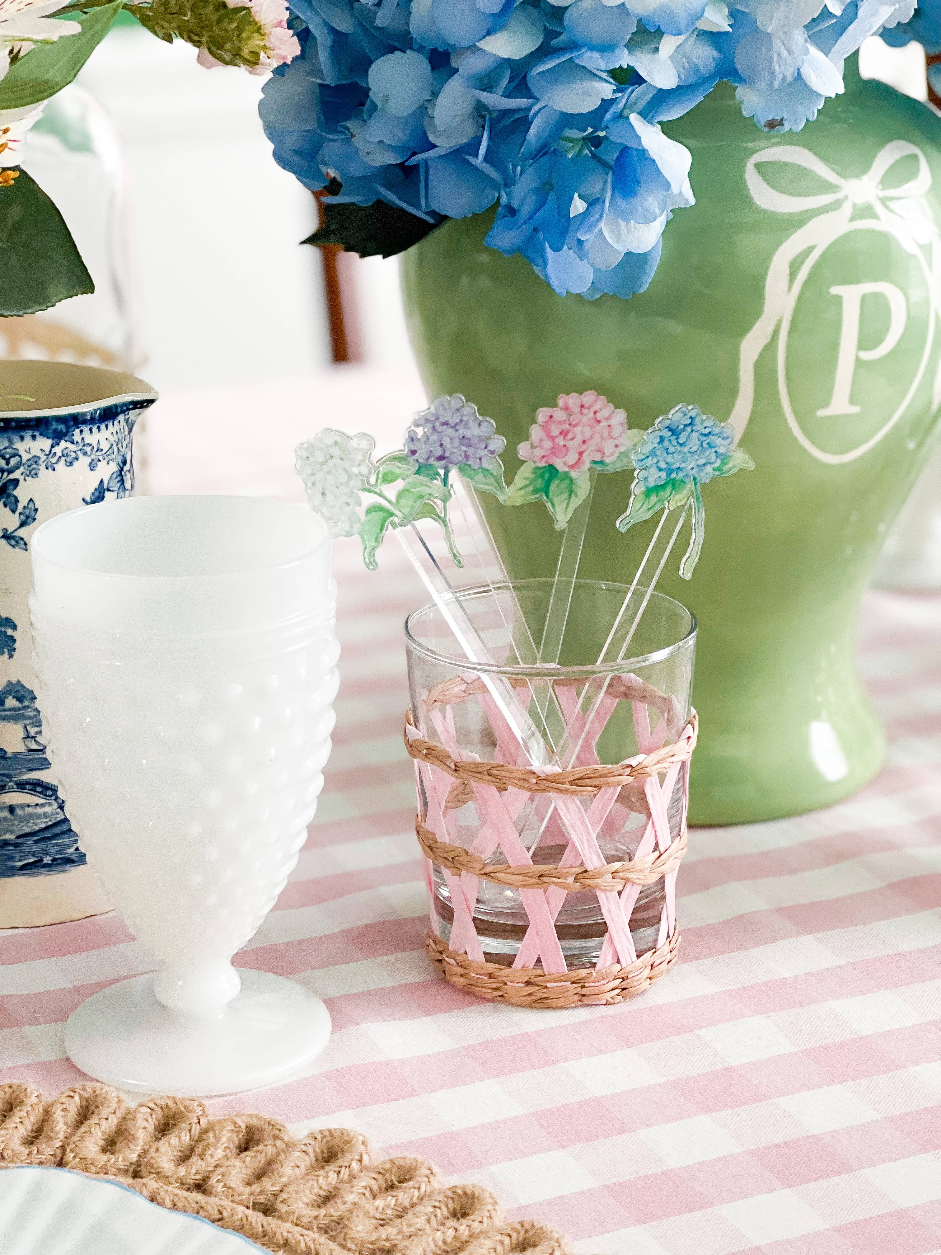 Simply Jessica Marie - Wholesale Drink Stirrer - Hydrangea Watercolor Acrylic Stir Sticks4