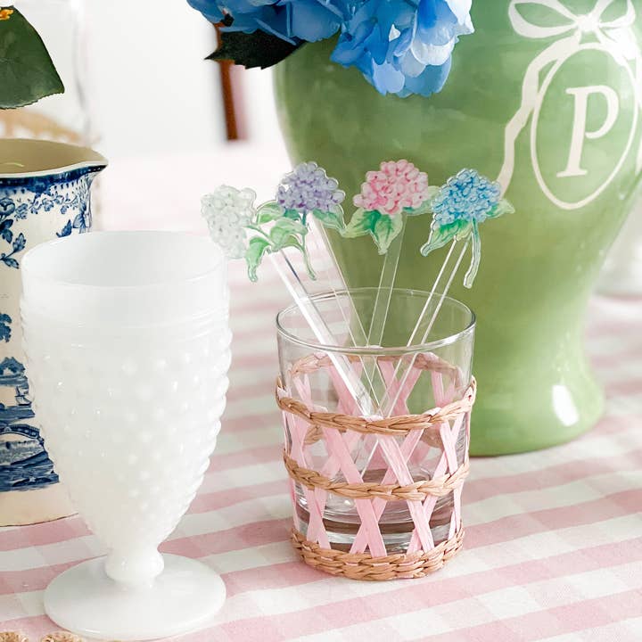 Simply Jessica Marie - Wholesale Drink Stirrer - Hydrangea Watercolor Acrylic Stir Sticks4