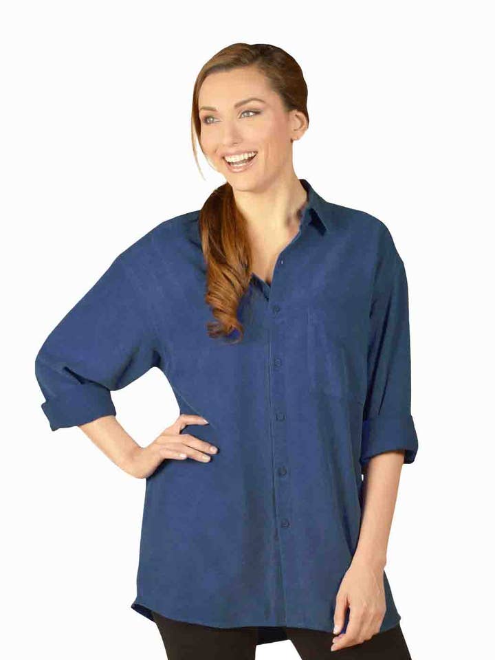 Tianello TENCEL™ "Boyfriend" Shirt-Big Shirt for wholesale by Tianello
