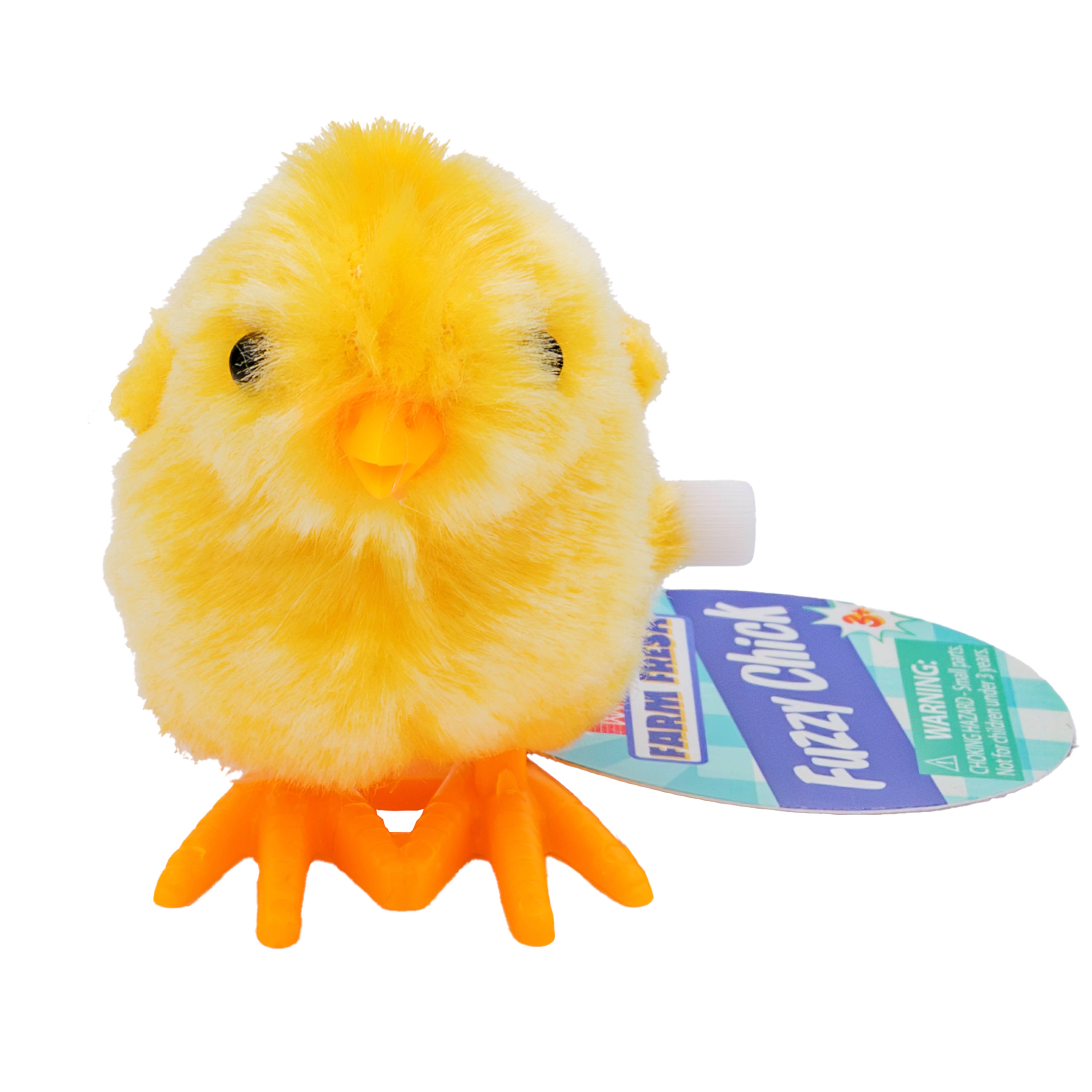 Toysmith - Wholesale Wind-Up Toy - Kids - Farm Fresh Yellow Fuzzy Chick Wind Ups, Spring, Easter1