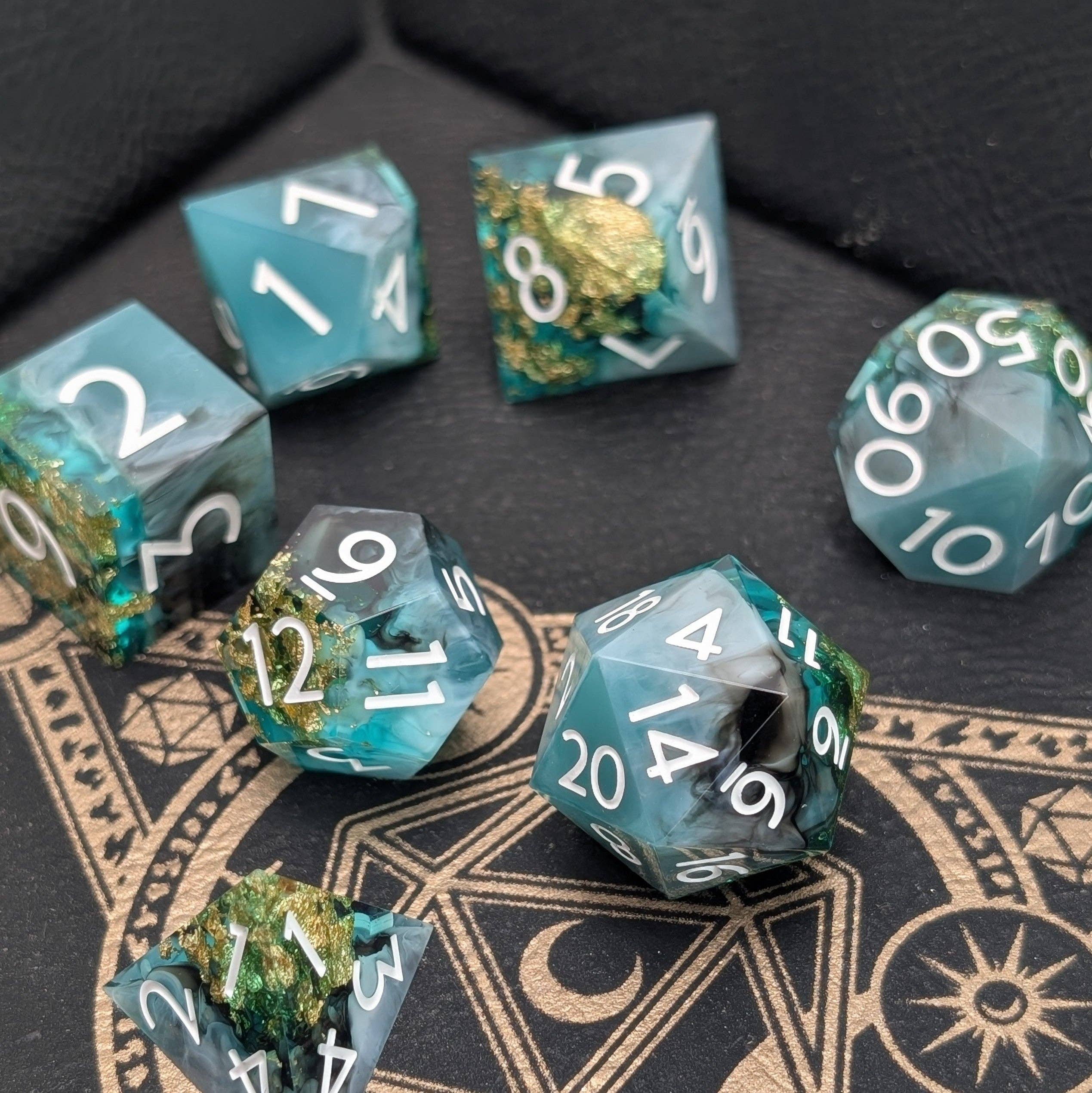 EBONWOOD - Wholesale Dice - Deathmire 7-Piece Polyhedral Dice Set5