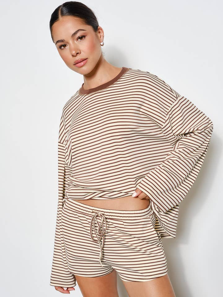CASSANDRA STRIPED TOP for wholesale by Pretty Garbage