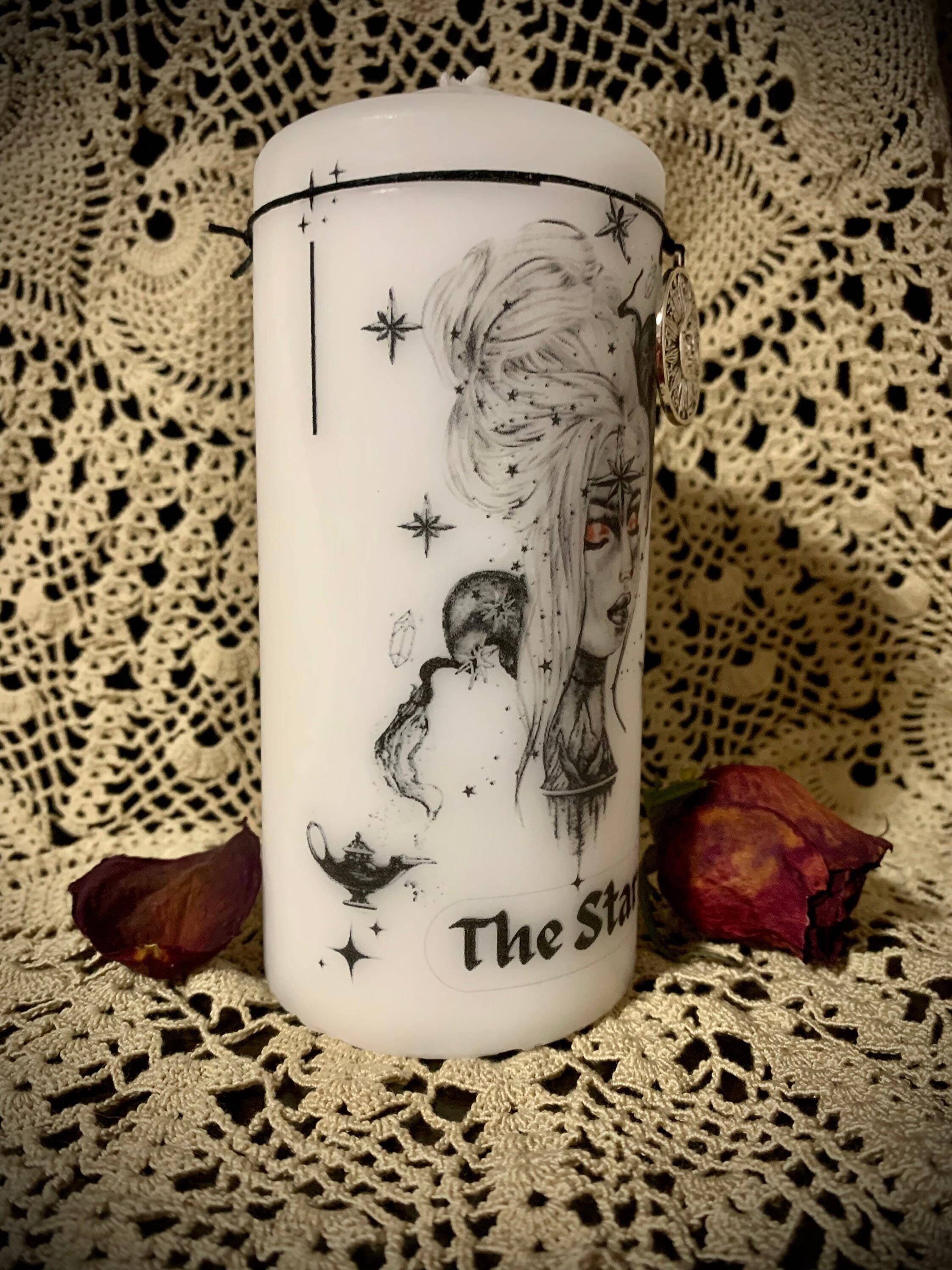 Krimson Canvas - Wholesale Votive Candle - The Star Tarot Card Decor Candle2