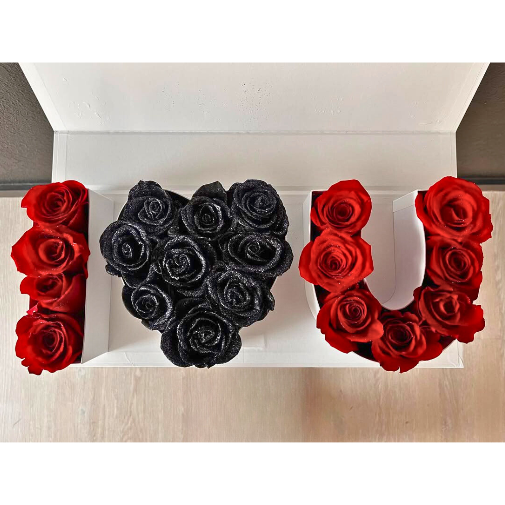 UNIKPACKAGING – Caixa de presente por atacado – Caixa de Flores e Presentes "Amo-te" – com Forro de Plástico7