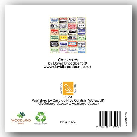 Cardiau Nico Cards – wholesale Everyday greeting card – NC067 Cassettes - David Broadbent1