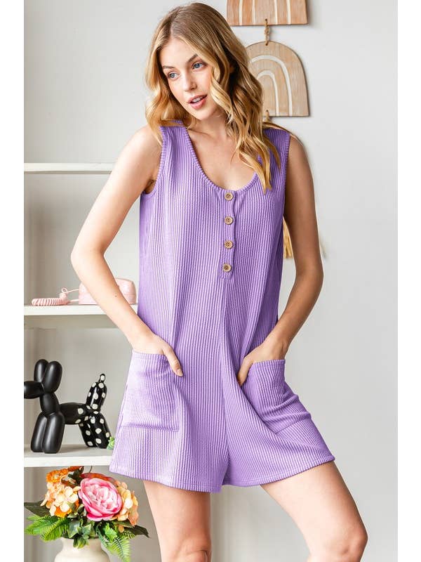 HEIMISH - Wholesale Romper - Women's - EP6771-10 SOLID RIBBED ROMPER7