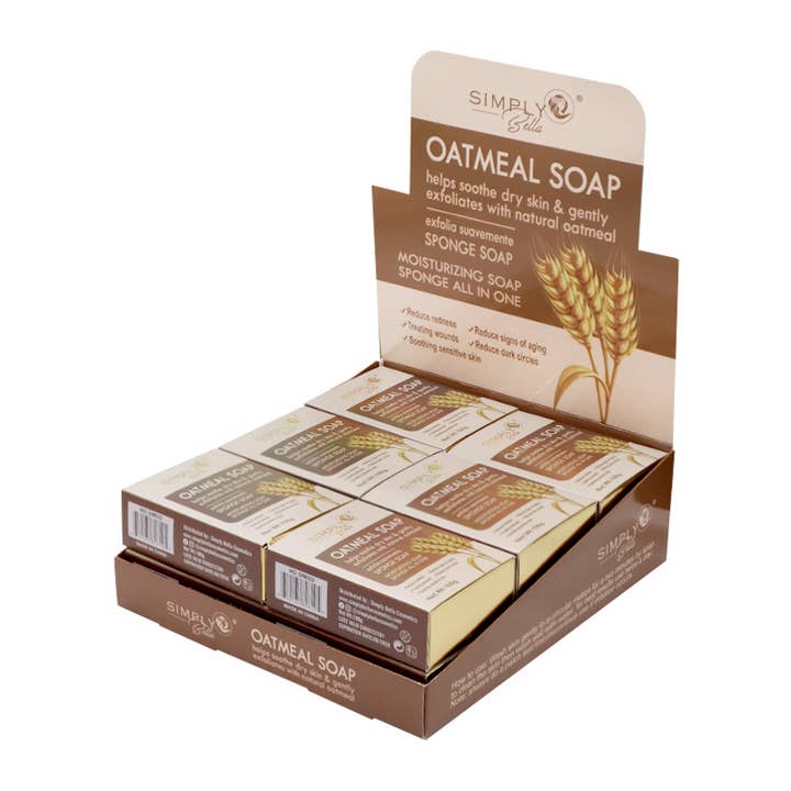 PINEAPPLE Beauty - Wholesale Bar Soap - Simply Bella SIM022 Oatmeal Sponge Soap - 12 pcs2