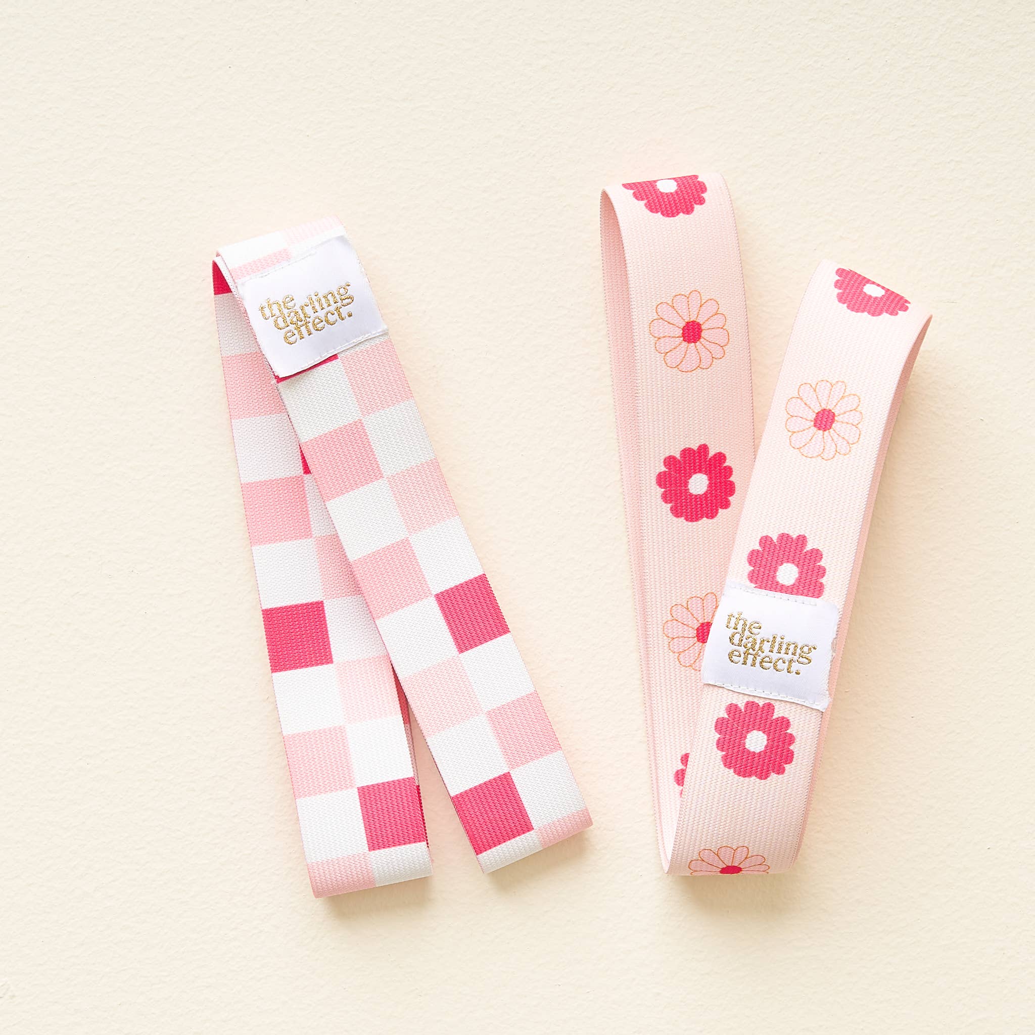 The Darling Effect - Wholesale Beach Accessories - Stay-Put Towel Band-Check Hot Pink2