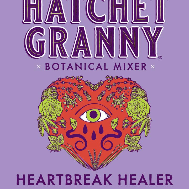 Hatchet Granny - Wholesale Non-Alcoholic Spirits/Wine/Beer - Heartbreak Healer Botanical Mixer 12oz. Bottle 2