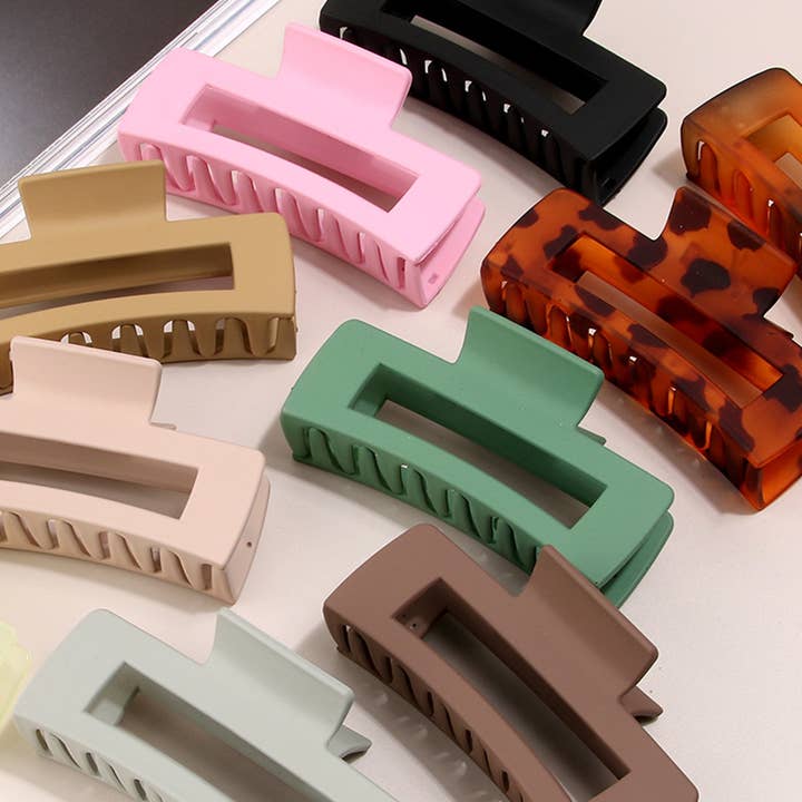 ACCITY - Wholesale Hair Clip - Women's - 4.1 Inch Matte PS Plastic Hair Claw Clip, Wholesal_CWAHA009137