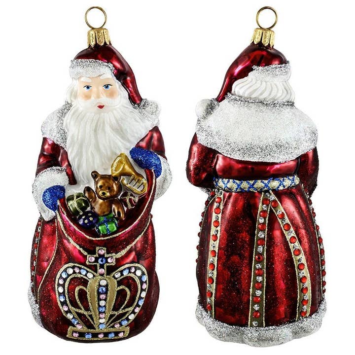 Babbo Natale con corona rossa per la vendita all'ingrosso da parte di Joy To The World Collectibles