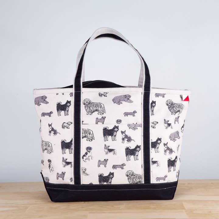 ShoreBags Classic Tote Dog Print Large for wholesale by ShoreBags