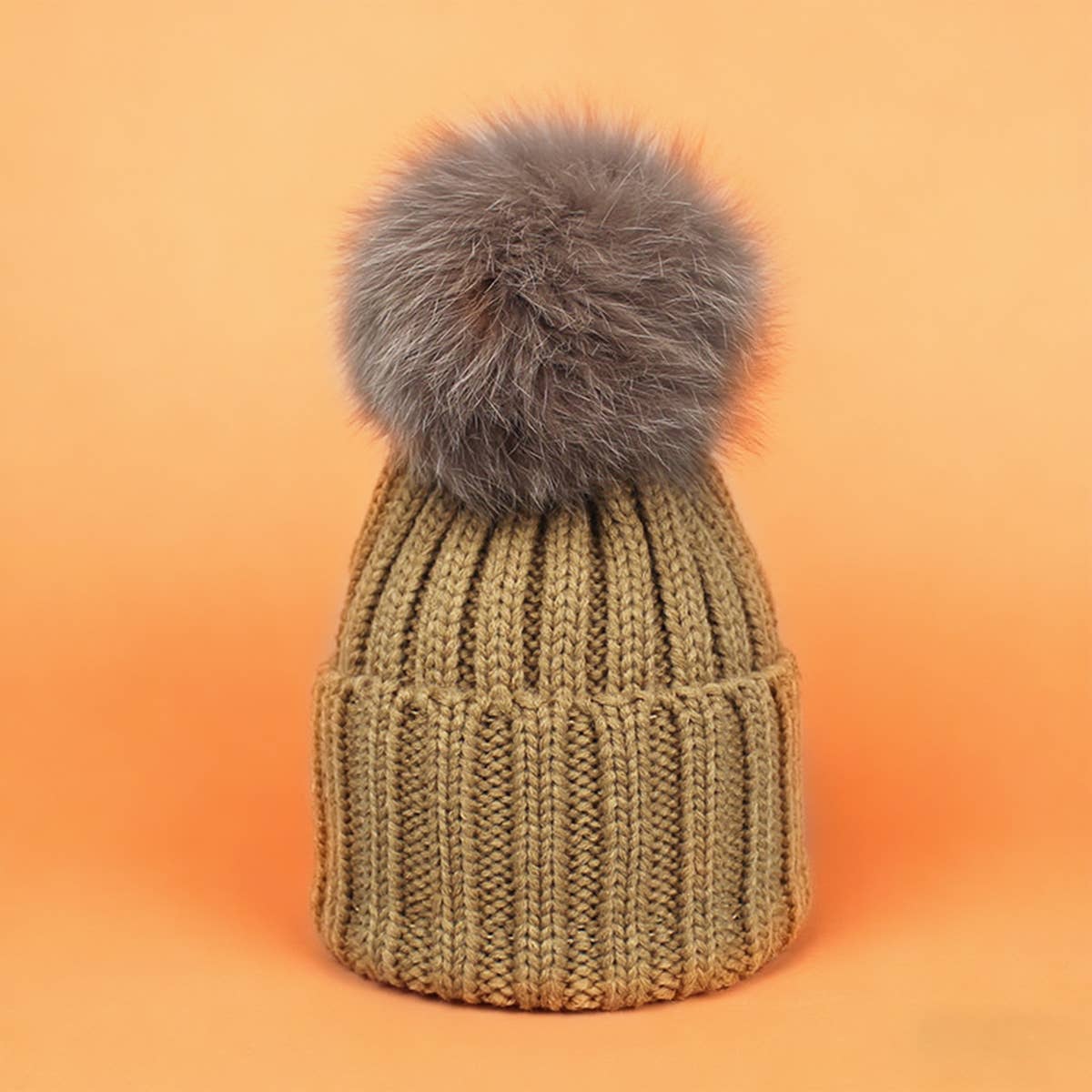 ACCITY - Wholesale Beanie - Women's - Winter Warm Hat with Real Fox Fur Pom Pom_CWAH049840