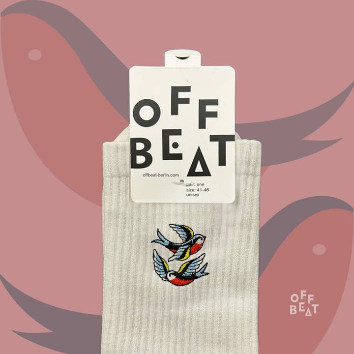 Offbeat - Wholesale Socks - Unisex - Bestickte Schwalbensocken I Großhandel1