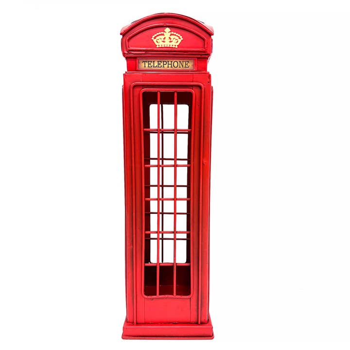 Boîte Téléphonique en Métal Porte-Bouteille de Vin Simple pour la vente par Springer Décor