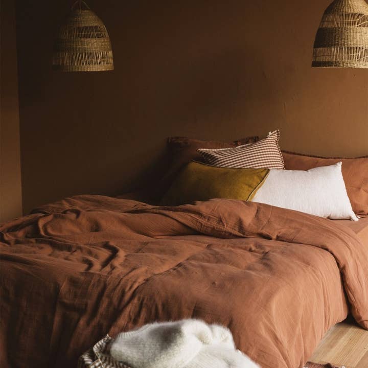 Gabrielle Paris - Wholesale Duvet Cover - Terracotta cotton gauze duvet cover