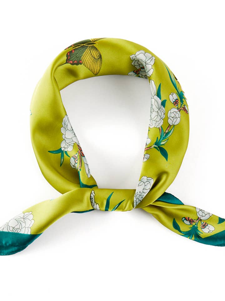 Flower Pattern Print Bandana Scarf for wholesale by Hana