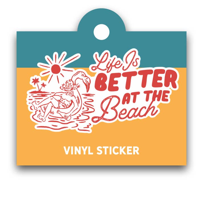 Bedre på stranden klistermærke for engroshandel hos The Chester Drawer