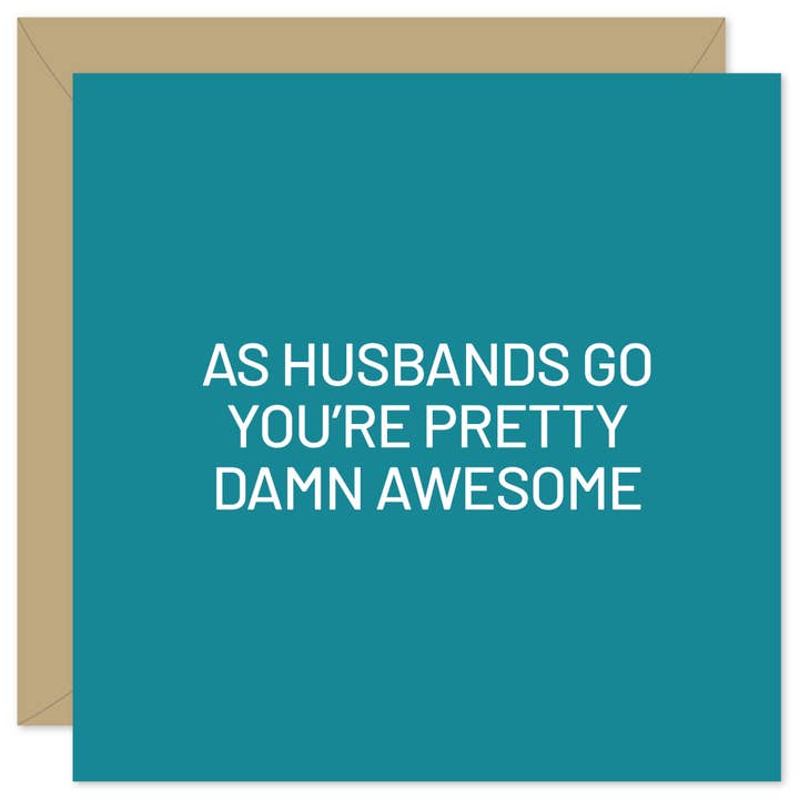 As Husbands Go Card for wholesale by Purple Tree Designs