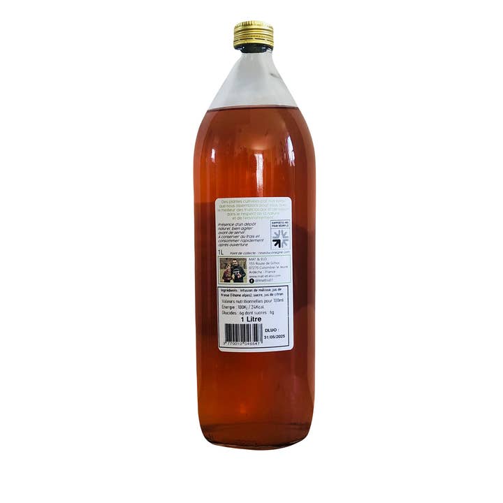 Mat & elo - Wholesale Non-Alcoholic Aperitif/Mocktail - Drink “Melissa and Strawberry” - 1 liter2